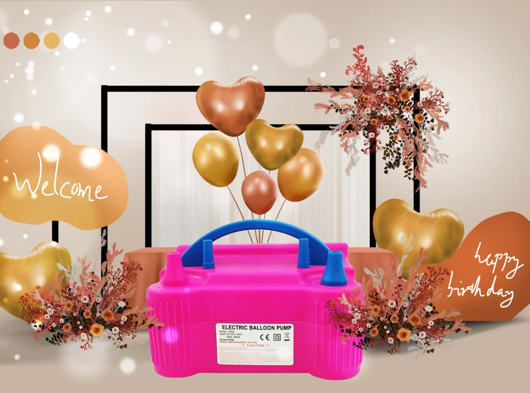 

Electric Balloon Air Pump Inflator Dual-Nozzle Globos Machine Air Balloon Blower for Party Balloon Arch Column Stand Inflatable