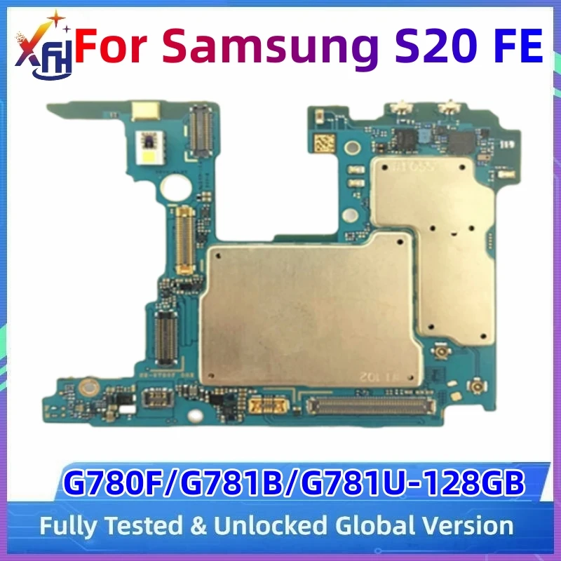 

128GB ROM Original Motherboard For Samsung Galaxy S20 FE G780F Mainboard Unlocked EU Version Logic Boards with Full Chips