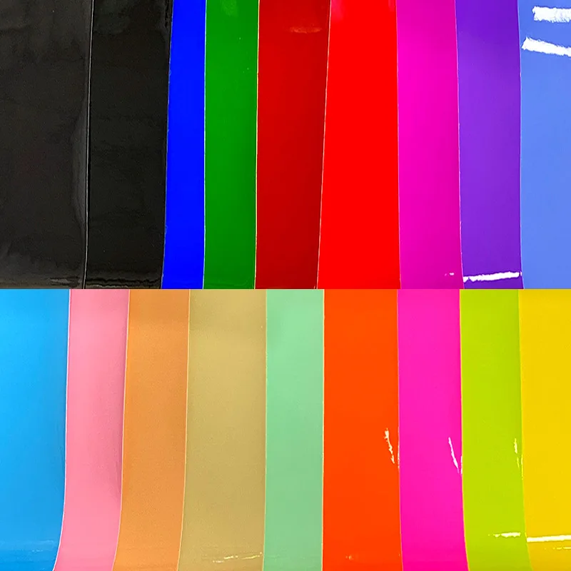 

Neon Colors Mirror Smooth Waterproof PU Faux Leather Fabric Sheet Material For Shoe/Bag/DIY Accessories
