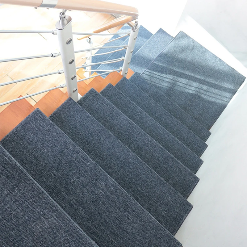 

14PC Stair Mat Rubber Non-slip Stair Tread Carpet Mats Rug Home Anti-Skid Step Rugs Safety Mute Floor Mat Indoor Stair Protector