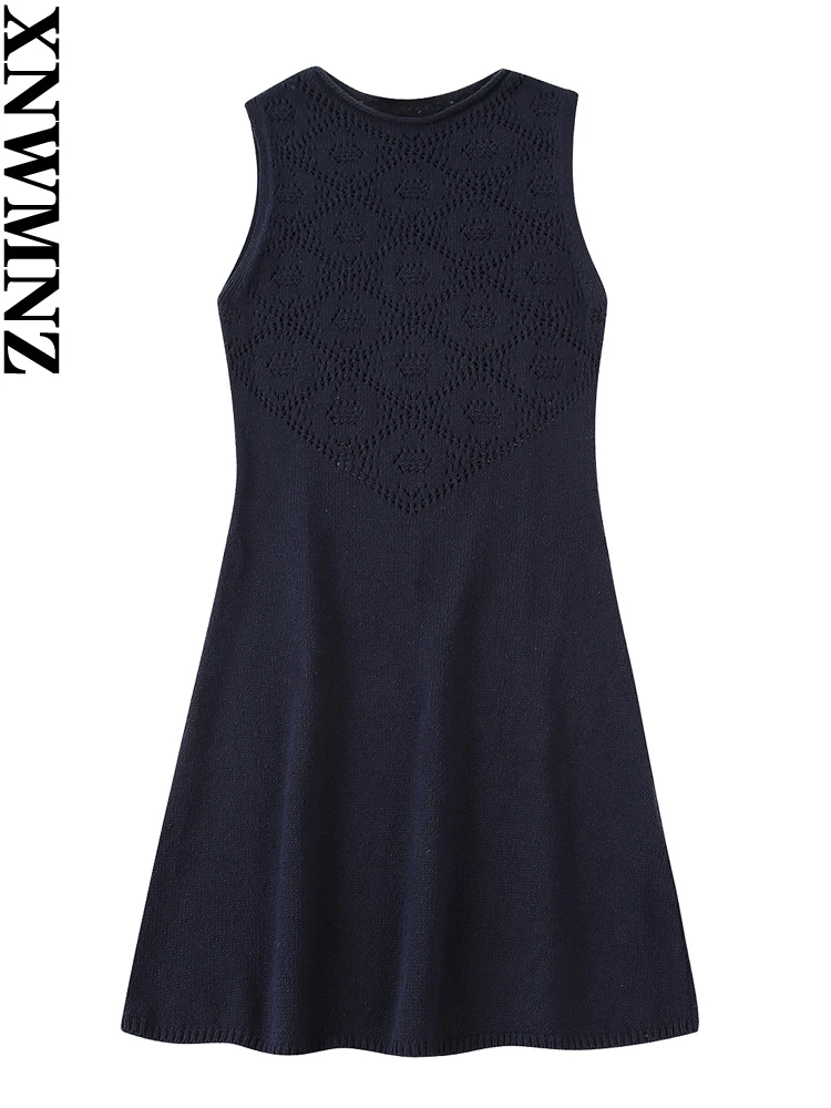 

XNWMNZ женское Модное Новое остроконечное трикотажное мини-платье женское повседневное универсальное с круглым вырезом без рукавов тонкие женские шикарные платья