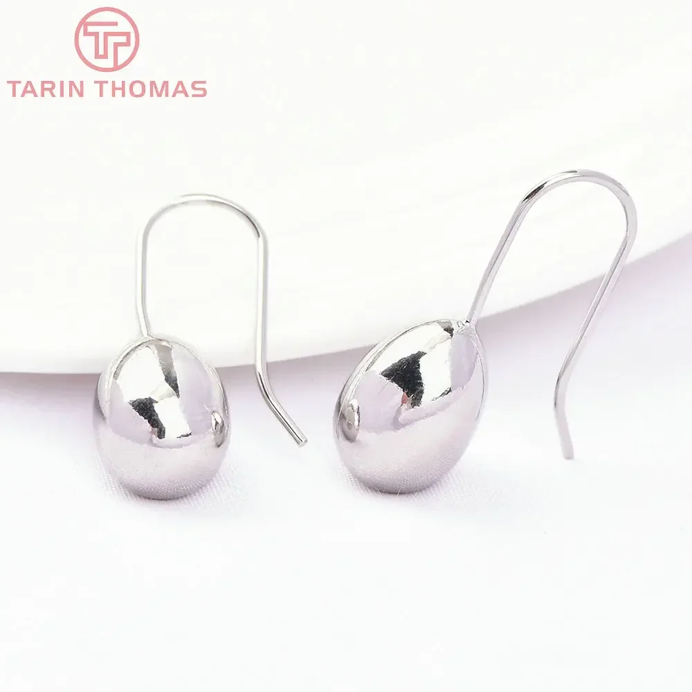 (7394) 4 шт. 9 5x27 мм 24-каратное золото цвет латунь в форме капли воды крючок для