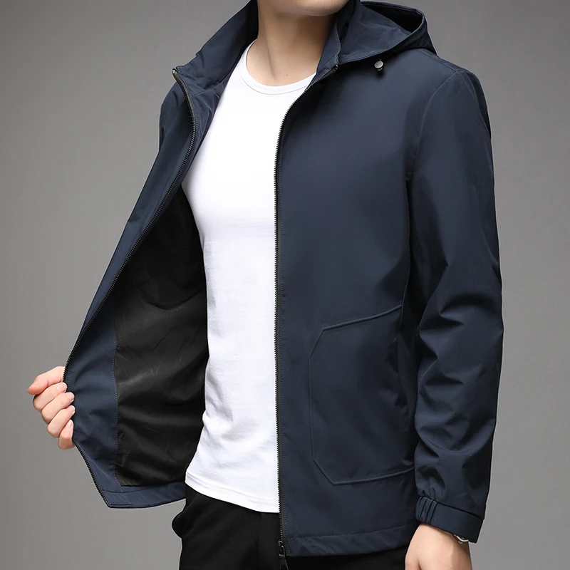 

Hooded Jacket Young and Middle-Aged Men's Jacket 2023 Spring New Fashion All-Match Casual Jacket Men's Jacket