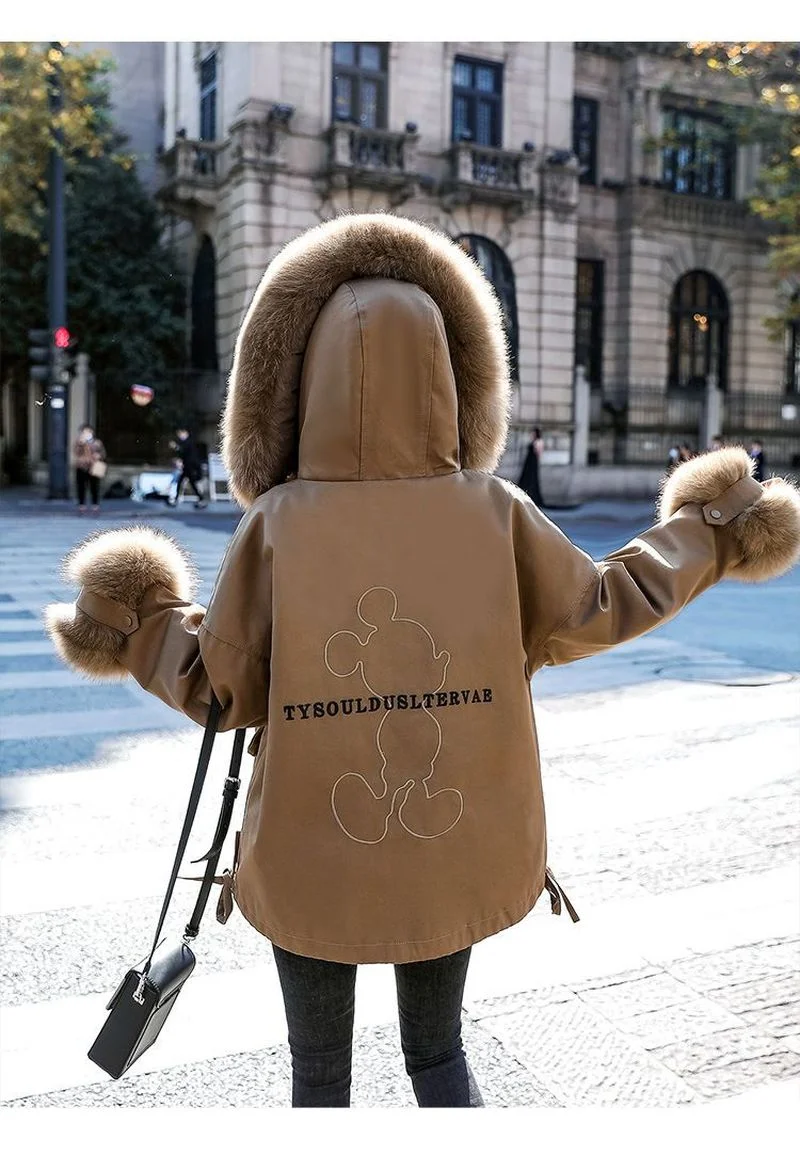 Faux Lamb Wool Coats Long Sleeve Hooded Zipper Short Fur Coat Women Outwear Solid Green Winter Thick Jackets High Quality Trench