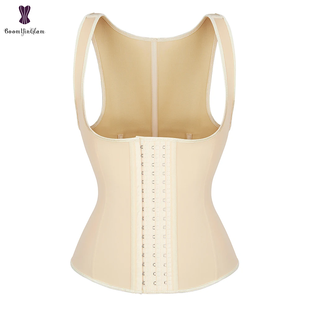 Shoulder Straps Women's Shapwear Latex Girdle Vest 9 Robs Waist Trainer Corset Plus Size XS To 6XL Body Shaper With Hooks