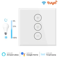 tuya smart life wifi touch dimmer switch light app eu wireless timer remote control with alexa google home 220v 110v