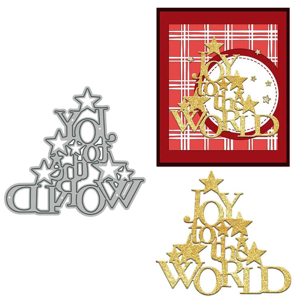 MangoCraft Рождественская серия Вырубные штампы Joy To The World DIY Товары для скрапбукинга