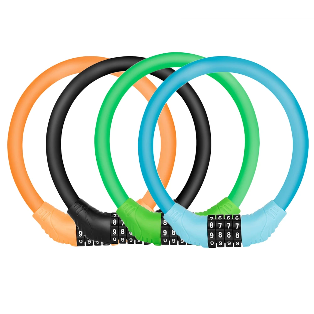 

4-Digit Password Bike Lock Cable Anti Theft Security Lock Ring MTB Road Bike Lock Motorcycle Lock