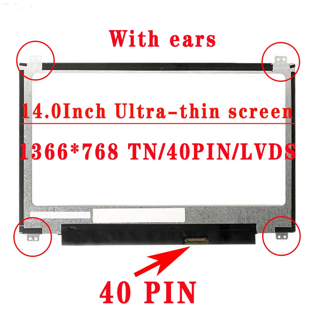 ЖК-экран 14 0 дюймов 1366x768 TN HD 40 контактов LVDS 60 Гц для Lenovo Thinkpad E420 E425 E431 T420 T430 L420 L430 S430