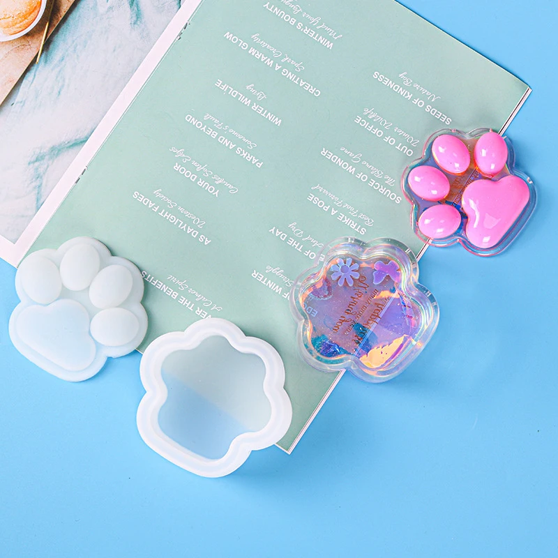 

Cat Paw Storage Box Resin Mold with Lid Silicone Epoxy Casting Mould for DIY Making Handmade Crafts Jewelry Molds Resin