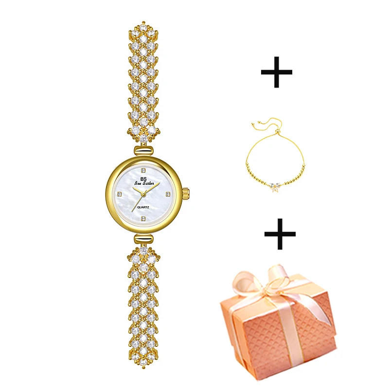 2023 Elegant Watch For Women With Bracelet Luxury Brand Stainless Steel Gold Silver Small Dial Ladies Wrist Watches Montre Femme