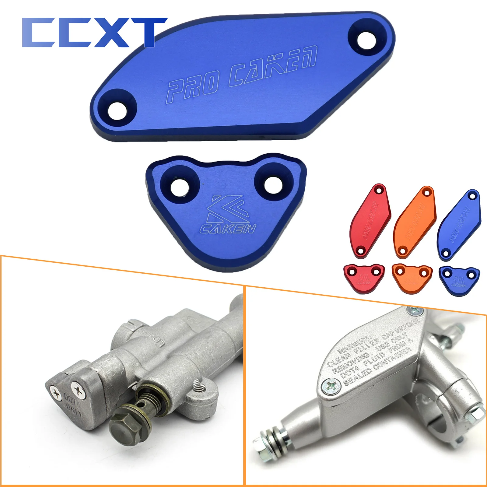 

CNC Aluminum Alloy Front & Rear Brake Pump Cover Brake Fluid Reservoir Cover For Kayo 250cc T2 T4 K4 T6 K6 Motorcycle Universal