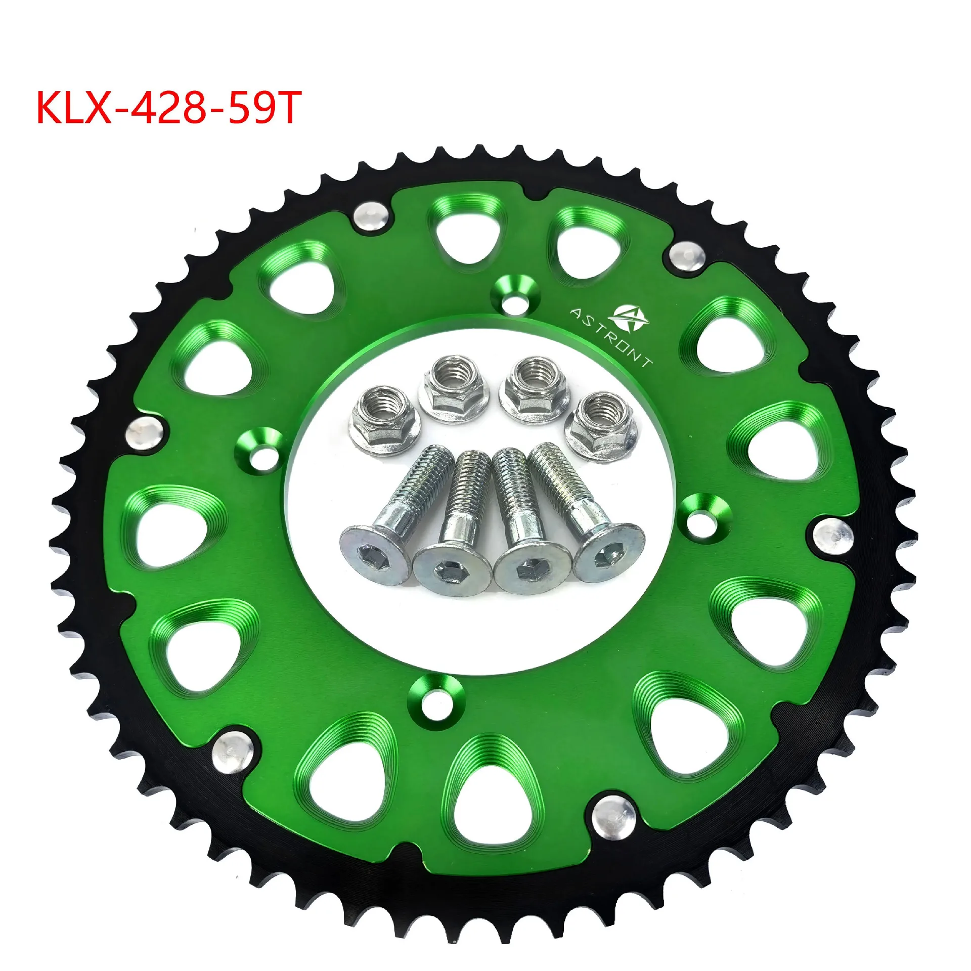 Фото Задняя звездочка из алюминия CNC 428 для Kawasaki KLX125/140/150, KLX150L, KLX140G, D-tracker150/125, KX65, RM65, KLX 125 2010-2014 №5