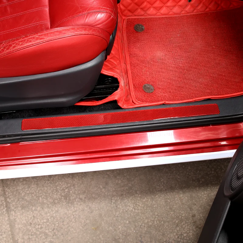 Для 11-19 Fiat 500 встроенный декоративный стикер на порог двери Стайлинг интерьера