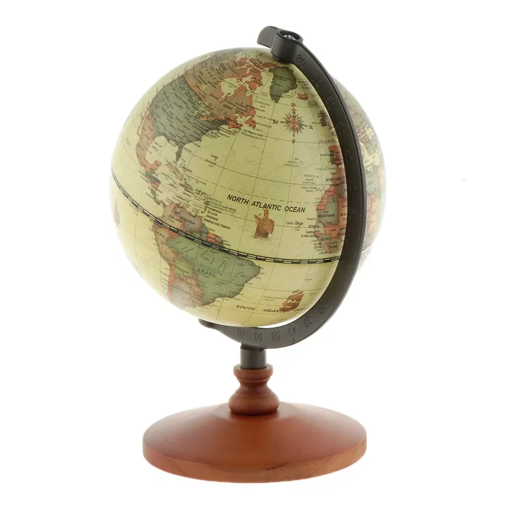 

Antique World Globe Constellation Map Spinning Globe Model Figurine for Desk Bookstore Classroom Decor