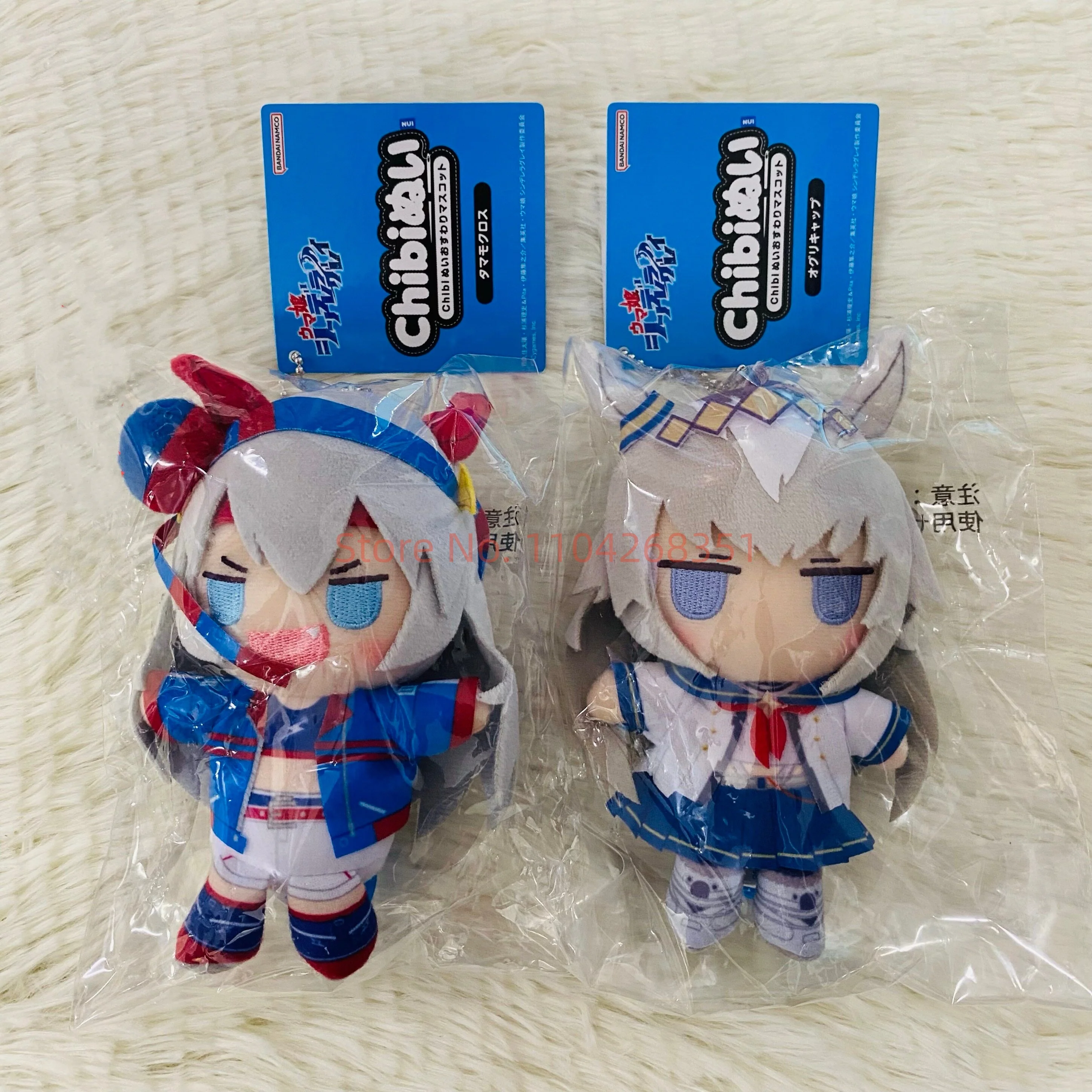 Фото Оригинальная коллекционная плюшевая кукла-подвеска BANDAI Umamusume Oguri Cap Tamamo Cross, 10 см, милая аниме-фигурка, игрушка-подарок №2