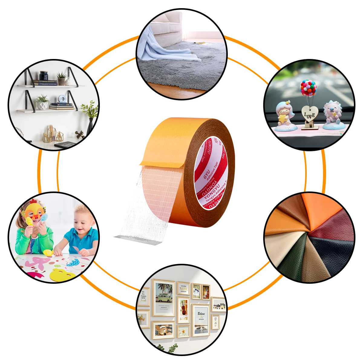 20-метровая двусторонняя оптоволоконная лента без клея водонепроницаемая для