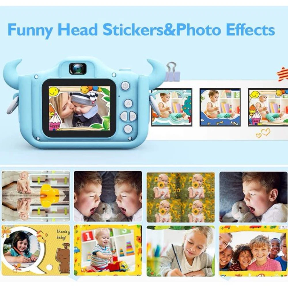 

1080p Photographic Video Camera Ips Screen Hd 600mAh Lithium Battery Digital Camera 2.020mp Childrens Camera Waterproof