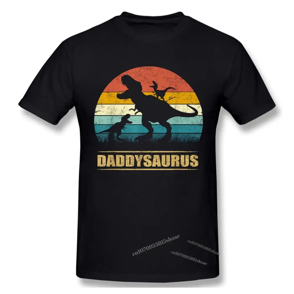 

Daddy Dinosaur Daddysaurus 2 Two Kids Gift Tee For Dad Tshirt man T Shirt Woman