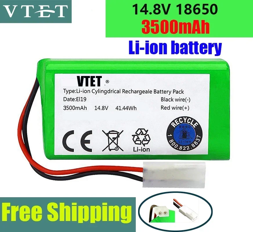 2024 НОВЫЙ литий-ионный аккумулятор 14 8 В 3500 мАч для робота-пылесоса Xiaomi G1 MI Essential MJSTG1