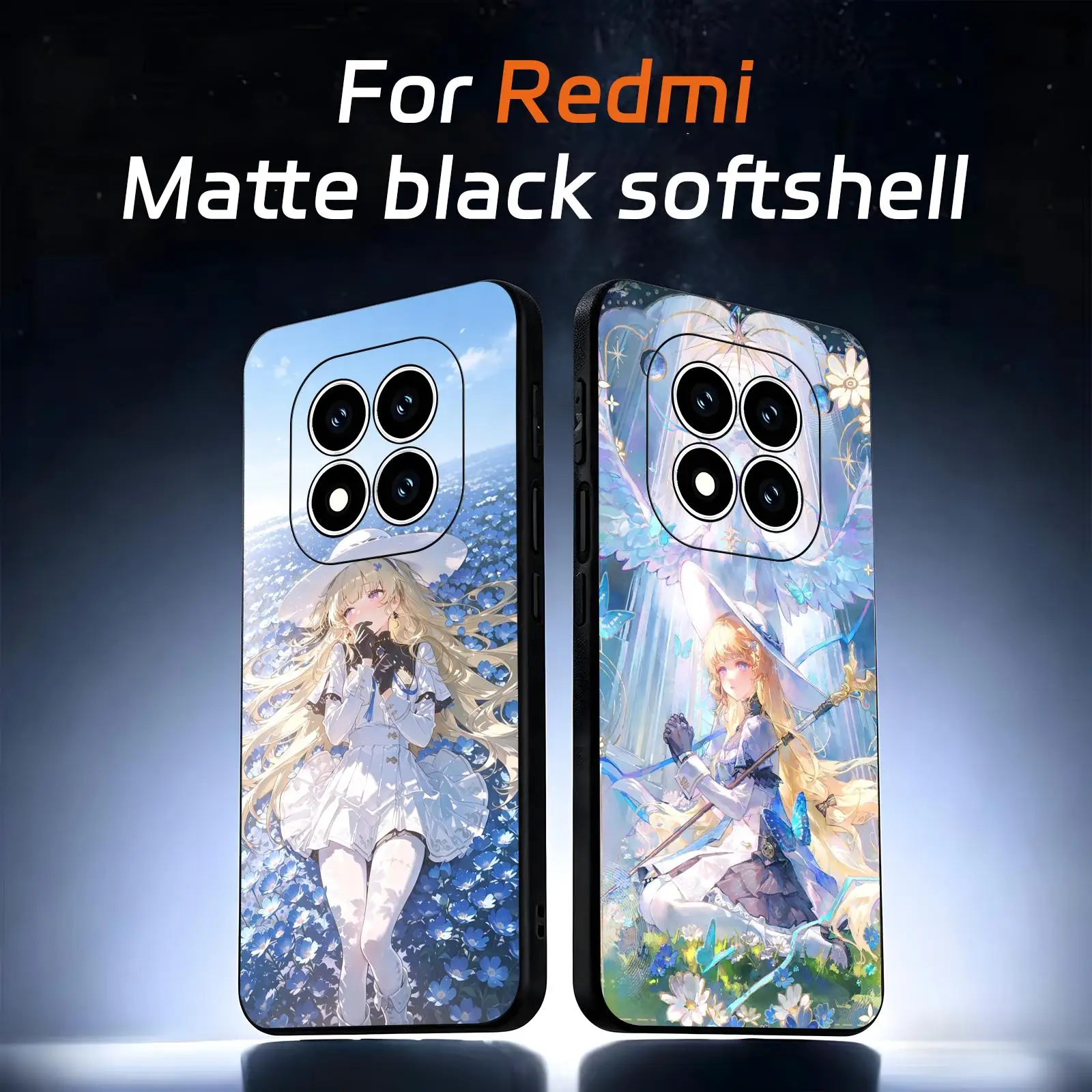 Фото Чехол для телефона Redmi Note15 14 13 12 11Pro Plus 5G 14C A3, мягкий черный чехол для телефона Wuthering Waves PHOEBE №1