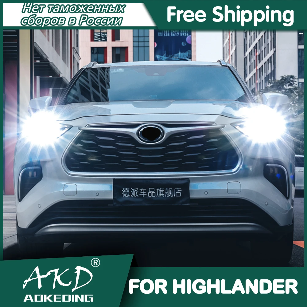 Автомобильные фары для Toyota Highlander 2021-2022 DRL Hella светодиодсветодиодный Биксеноновая