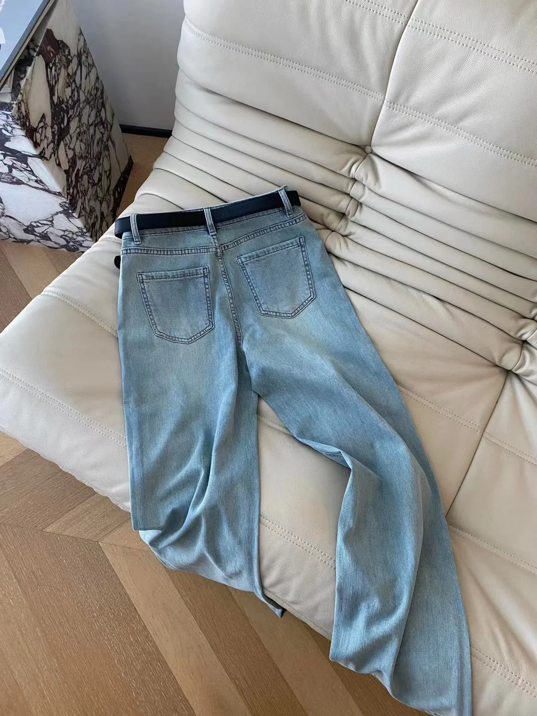 

2023 New Spice Girl Trend Wide-Leg Pants High-Waisted Jeans Loose Women's Mopping Pants Pre-Fall Pants Plus Pants