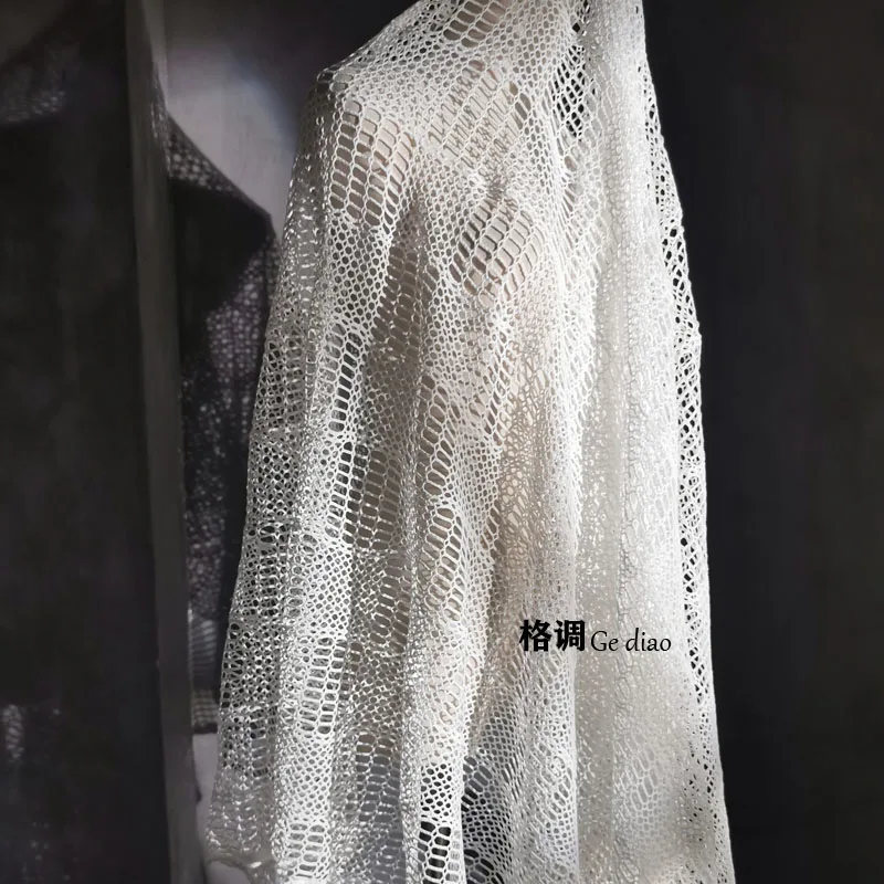 Винтажная плетеная квадратная текстура ажурная Прозрачная Кружевная марлевая