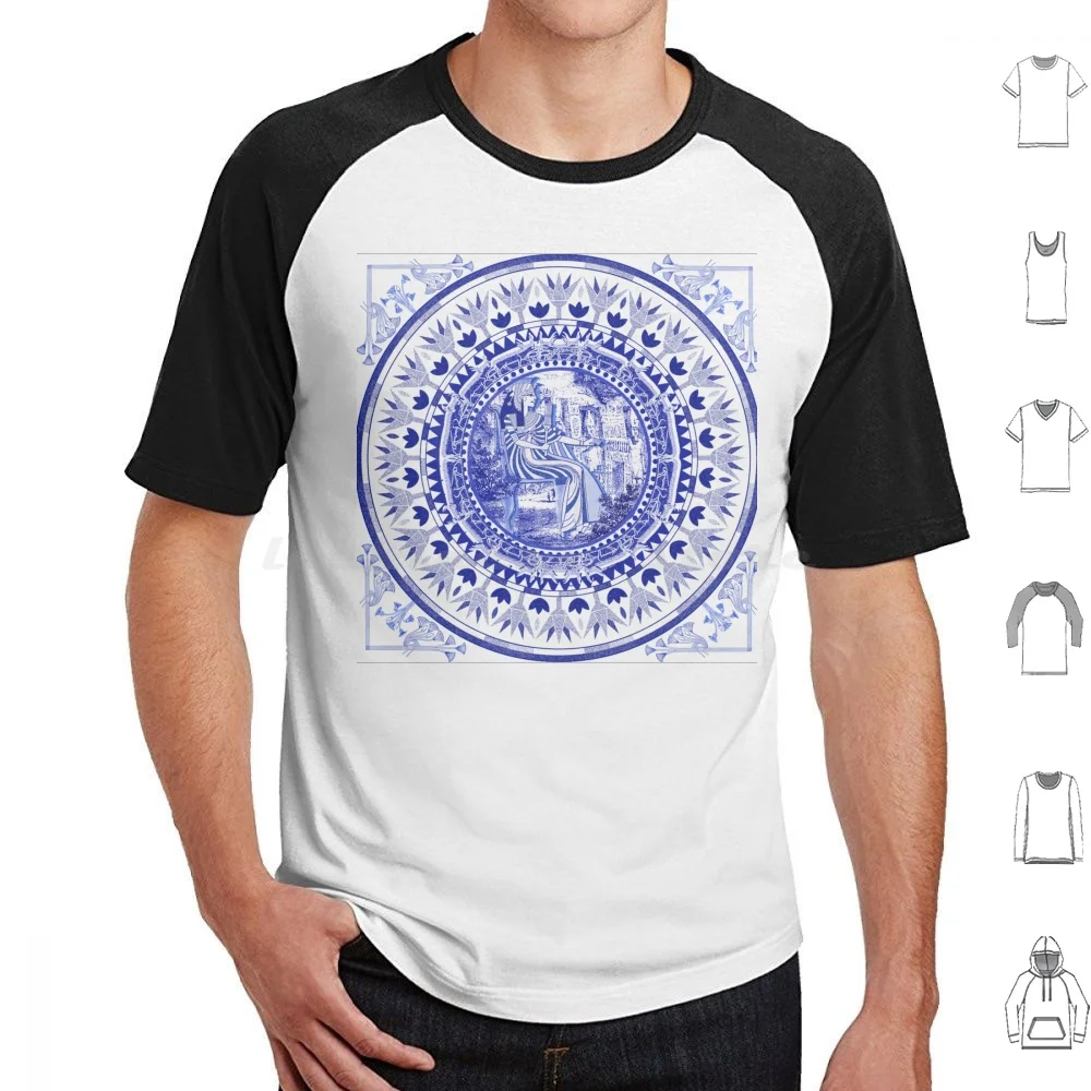 Egyptian Blue And White Nefertari ( Spode Inspired ) T Shirt
