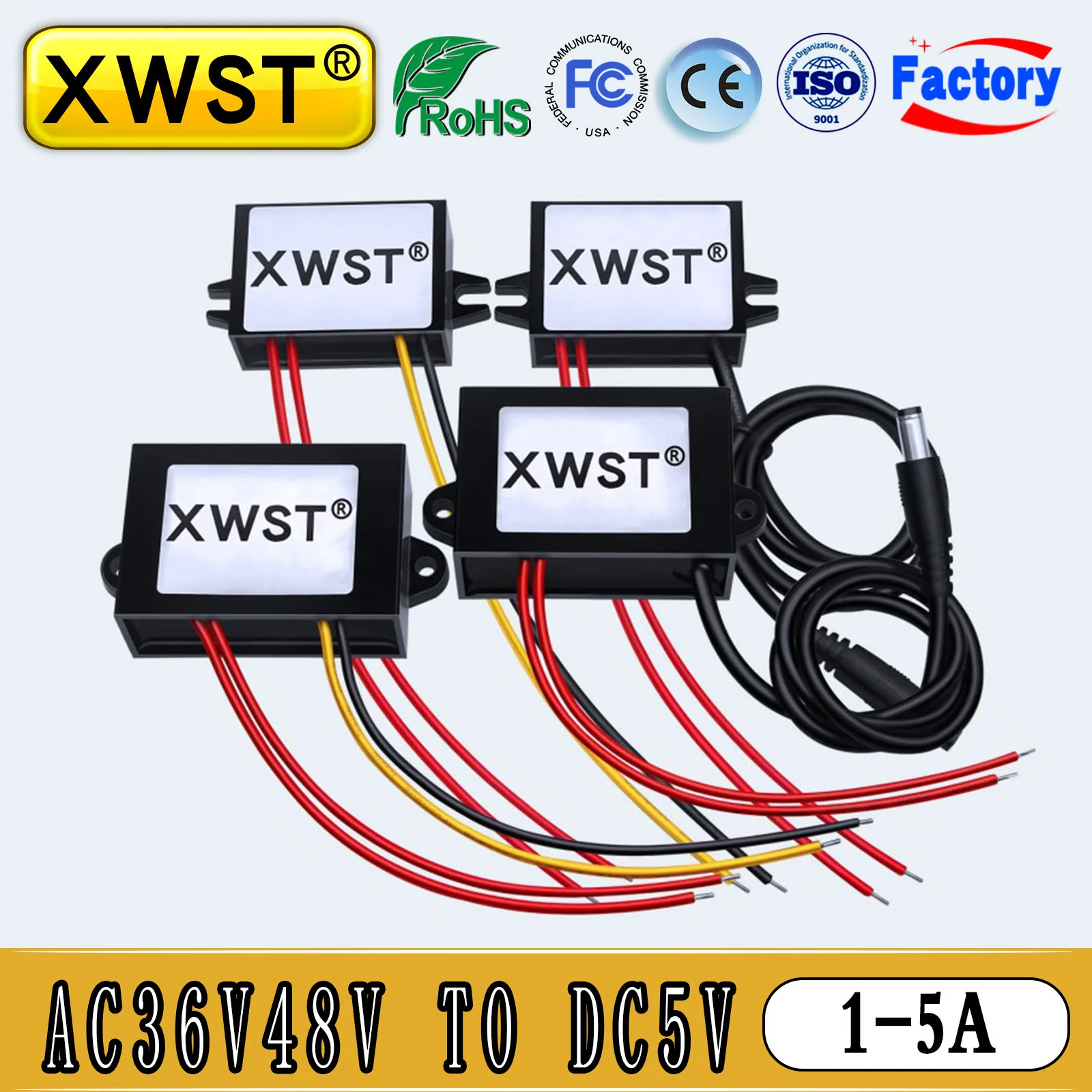 

XWST Converter AC36V48V to DC5V Step-down Power Inverter 1A 3A 5A Voltage Regulator Transformer Modual for Cars Solar DC Output