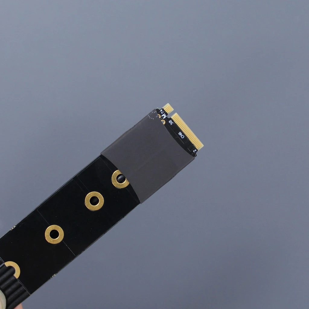 Кабель-удлинитель для адаптера M.2 NGFF NVMe Key M к PCI-E 4 0x16 PCIe4.0 x4 gen4 64G/bps Угловой 90 °