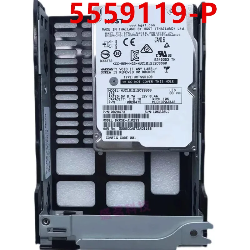 

Оригинальный почти новый жесткий диск для LENOVO VSP G200 G400 G600 G80 1,2 ТБ SAS 2,5 дюйма 10K 128 Мб, серверный HDD для 5559119-P