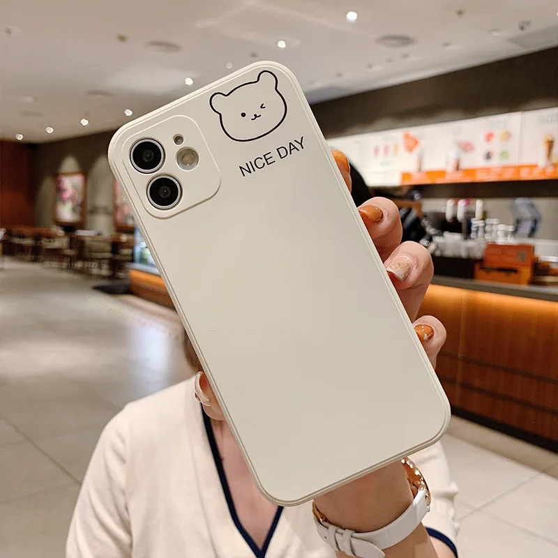 

Cute Cartoon Rabbit Phone Cases For iPhone 11 12 13 Pro MAX 6 6S 7 8 Plus XS 12 13 Mini X XR SE 2020 Silicone Back Cover Fanda