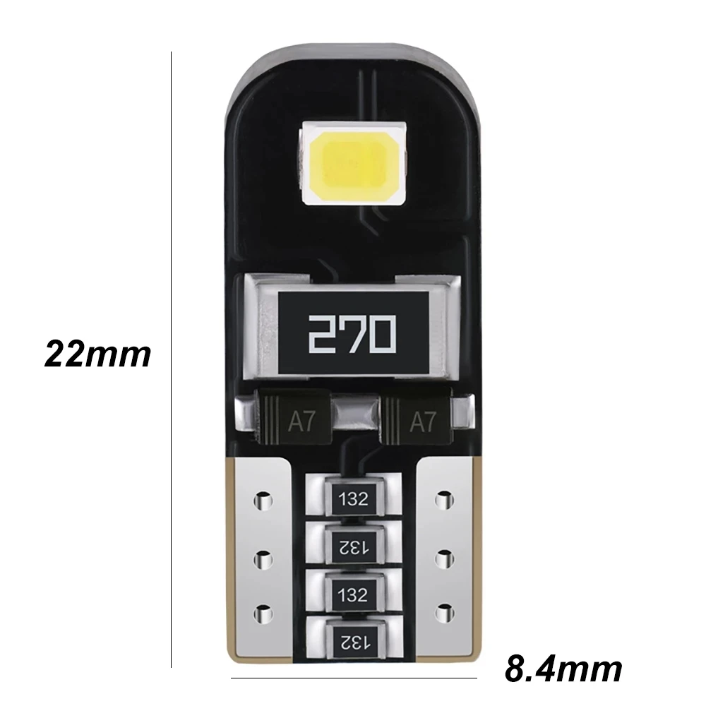 10 шт. автомобисветодиодный СВЕТОДИОДНЫЕ Лампы Canbus T10 W5W 194 501 для салона автомобиля