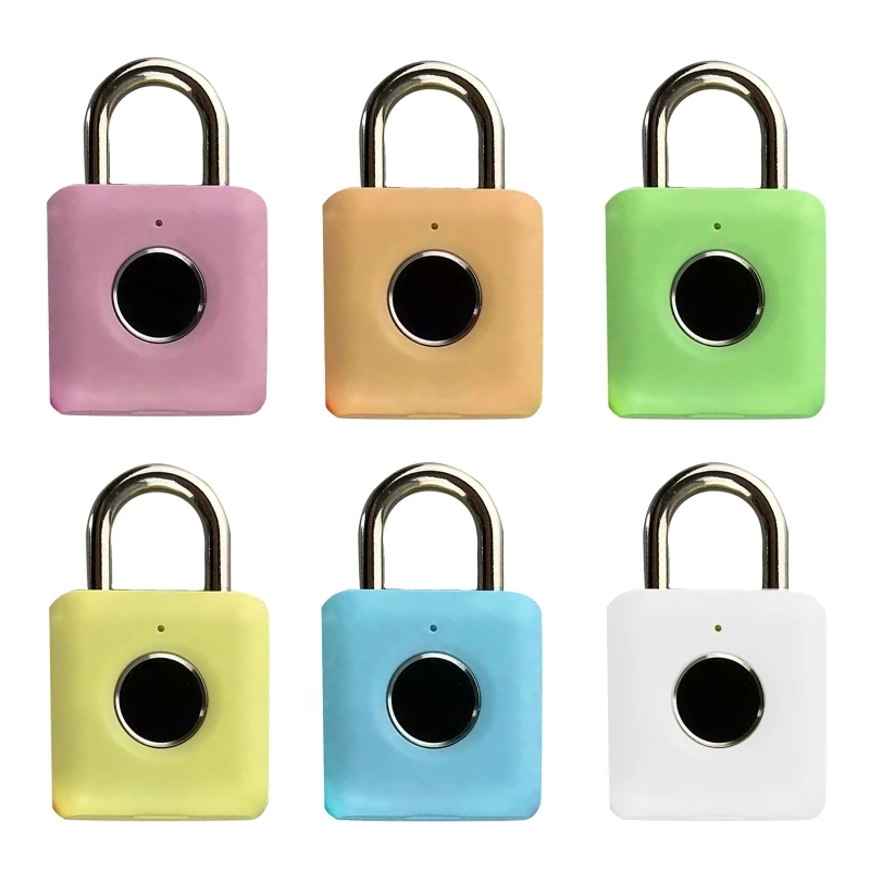 Anti-Theft Fingerprint Padlocks Smart Touch Lock USB Charging for Student Girl Women Gym Locker Travel Suitcase Luggage
