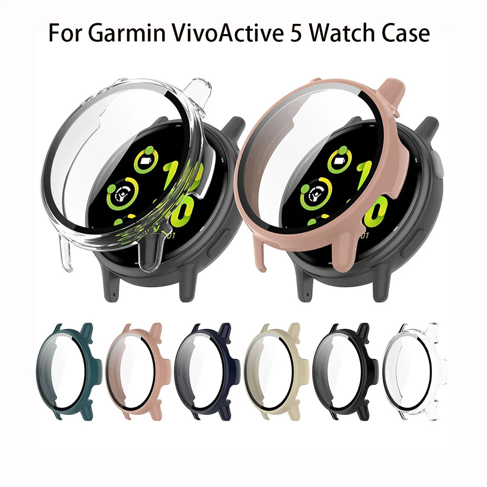 

Жесткий край для ПК, для Garmin VivoActive 5, полная защита экрана, Смарт-часы, защитный чехол для Garmin Active 5, стекло