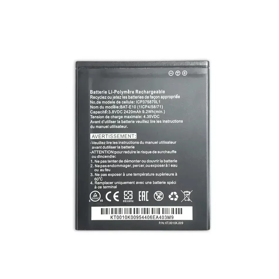 Аккумулятор 2420 мАч для Acer Liquid Z530 LTE T02 Z530S BAT-E10 (1ICP4/58/71) ICP 9375870 Аккумуляторы