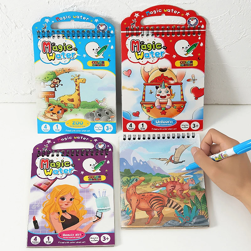 1 набор, детская книга для рисования водой