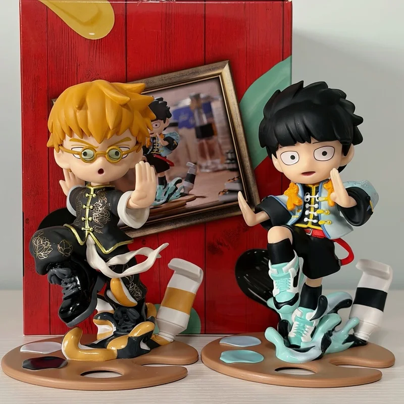 Фото Коллекционная фигурка Bushiroad Creative Anime Figure Mob Psycho 100 в китайском стиле: Шигэо Кагэяма, Аратака Рейген, ПВХ, для декора рабочего стола №1