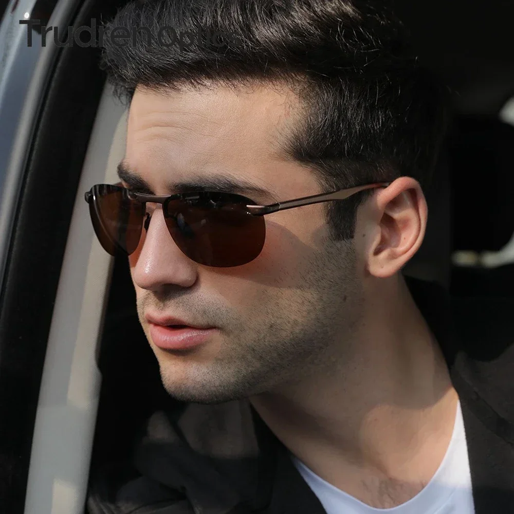 Очки солнцезащитные Trudren мужские с полуоправой овальные спортивные