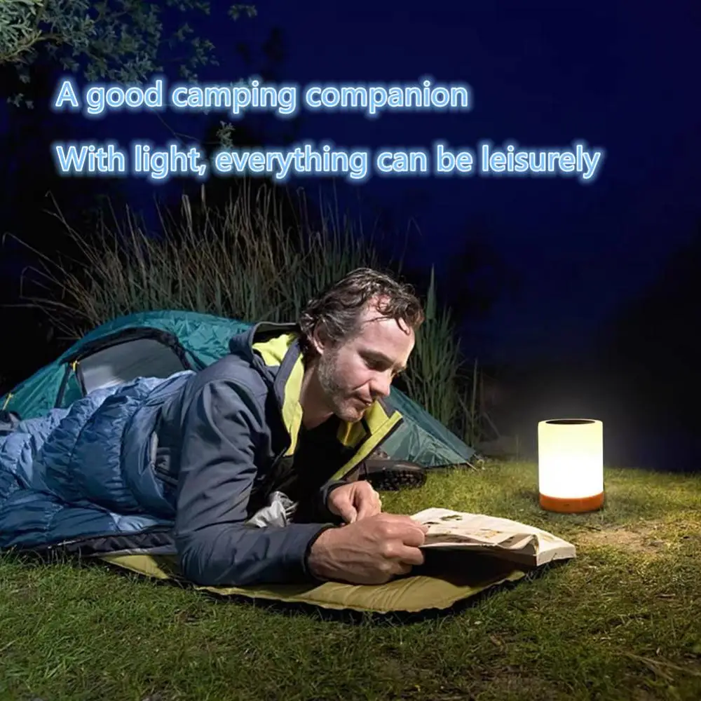 

Туристическая палатка светильник, перезаряжаемые приглушаемые настольные прикроватные лампы, градиентные портативные Теплые лампы светильник для гостиной, 1 шт.
