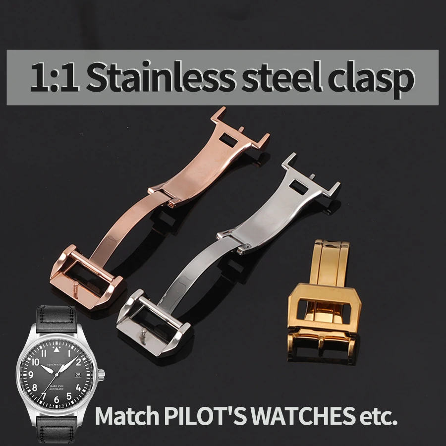 

1:1 Watch Buckle for IWC PORTUGIESER PILOT'S WATCHES PORTOFINO Little Prince with LOGO Stainless Steel Folding Clasp Accessories