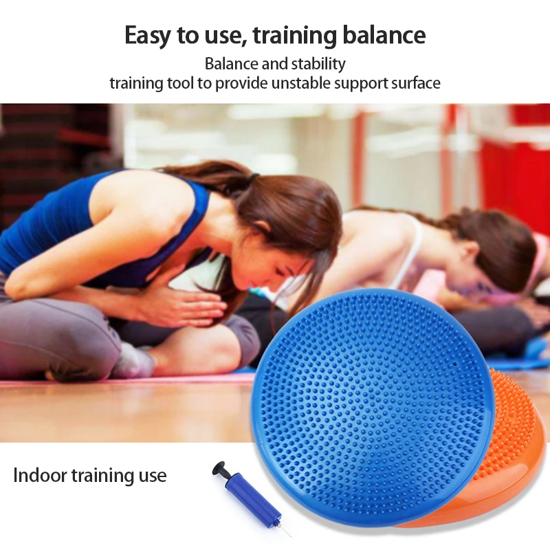 

Inflator Yoga Mat Anti-skid Sports Fitness Mat 34cm PVC Comfort Balance Cushion For Exercise Yoga Pilates Gymnastics Mat