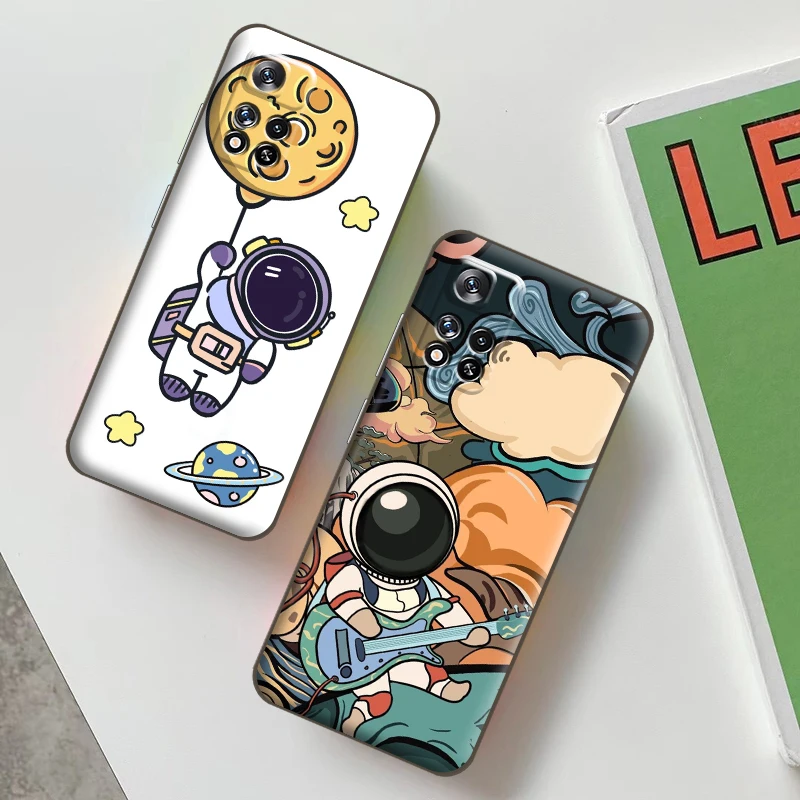 

Cute Astronaut Phone Case For Xiaomi 11T Pro Redmi Note 10 9 Pro 5G 9S 10S POCO F3 X3 M3 GT Pro X3 NFC Liquid Silicon