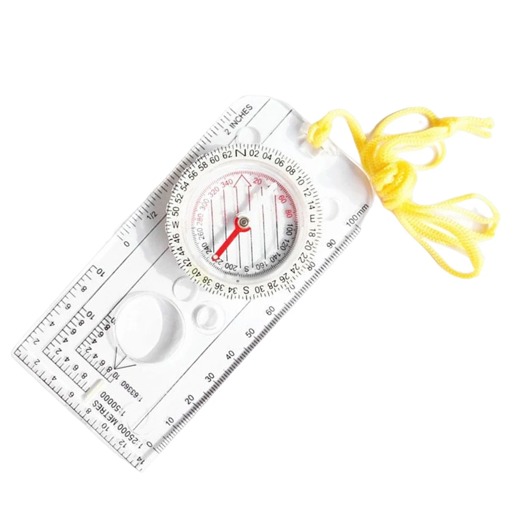 

Ruler Map Scale Compass Camping Tools Multifunctional Survival Accessories Hiking Supplies Accuracy Transparent