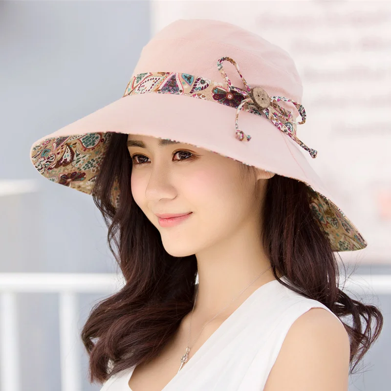 

Summer Outdoor Fashion Ladies Big Brimmed Hat Sunscreen Travel Mountaineering Sun Female Tide Anti-Ultraviolet Beach Cap