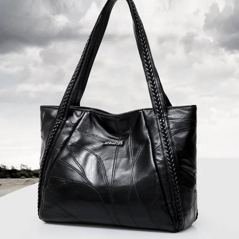 

Модная большая женская сумка, искусственная кожа, мягкая сумка с ручкой, большая емкость, Женский кошелек для покупок, трендовая качественн...