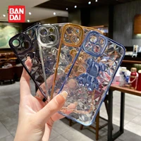 bandai disney phone case for iphone 13 12 11 pro max x xs max xr 7 8 puls electroplate clear cover cartoon trend soft fundas
