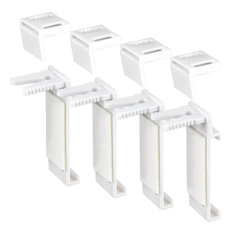 Pack of 4 Clamp Support Bracket Convenient Replacement Part Plastic Clamp Holder Plastic Material for Roller Blinds