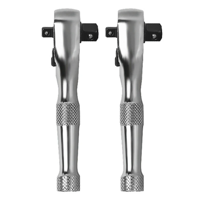 

2X 72 Teeth Ratchet Socket Wrench Mini 1/4Inch 3/8Inch Double Ended Torque Wrench Spanner Rod Screwdriver Bit Tool